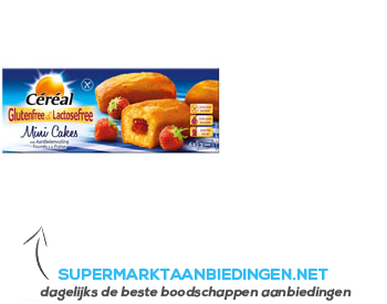 Cereal Mini cakes aardbei gluten- en lactosevr aanbieding