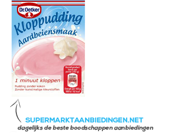 Dr. Oetker Kloppudding aardbei aanbieding