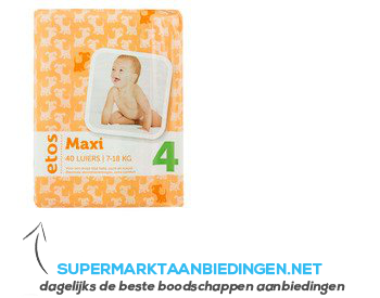 Inheems kortademigheid Weggegooid Etos Mijn baby luiers maxi 4 (7-18 kg) aanbieding | Supermarkt Aanbiedingen