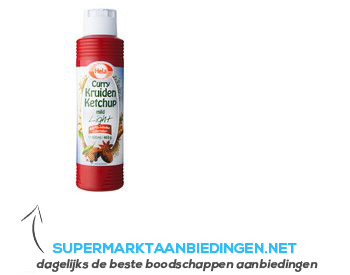 Hela Curry kruiden ketchup mild light aanbieding