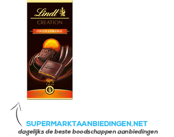 Lindt Creation 70% noir orange aanbieding