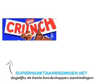 Nestlé Crunch chocolade tablet aanbieding