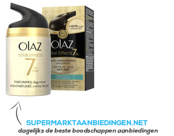 samenvoegen kiespijn Vergadering Olaz Total effects dagcrème parfumvrij aanbieding | Supermarkt Aanbiedingen